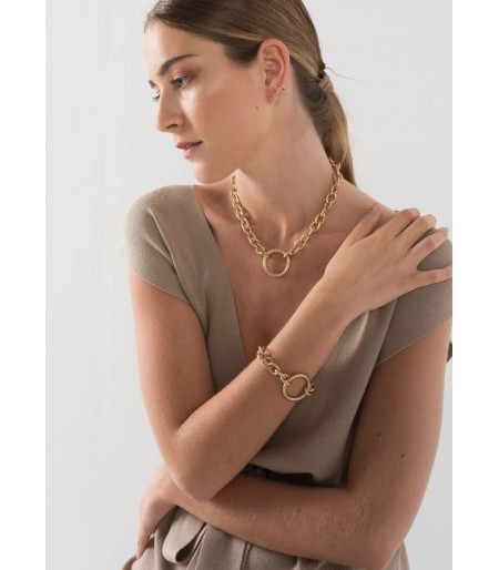 Pulsera de mujer modelo cadenas doradas Accesorios de mujer de joyeria primavera verano 
