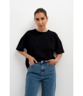 Camiseta Claudia Negra Oversize
