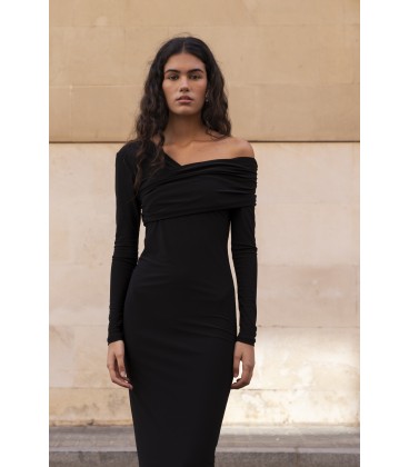 Vestido midi satinado otoño invierno para comprar online