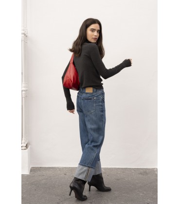 Jeans Turn Up Wide Leg Roberta