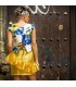 Falda de fiesta corta Volantes Amarillo de vestir.Ropa y moda de mujer online