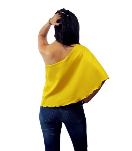 capa top asimétrico de mujer amarillo fluor anatomia shop.Moda femenina,tendencias y ropa femenina online