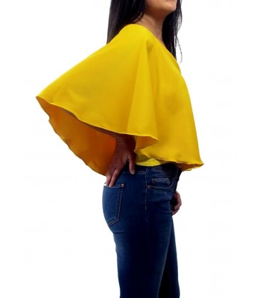capa top asimétrico de mujer amarillo fluor anatomia shop.Moda femenina,tendencias y ropa femenina online